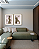 Conjunto com 02 Quadros Decorativos Formas Orgânicas com Paspatur Branco - Imagem 6