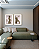 Conjunto com 02 Quadros Decorativos Formas Orgânicas com Paspatur Branco - Imagem 1