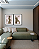 Conjunto com 02 Quadros Decorativos Formas Orgânicas com Paspatur Branco - Imagem 2