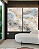 Conjunto com 02 quadros decorativos Marmorizado Azul e Bege - Imagem 1