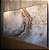ENVIO IMEDIATO - Quadro Decorativo CANVAS Abstrato Bege 150x90cm (LxA) Moldura Filete na cor Amadeirado - Imagem 2