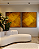 Conjunto com 02 quadros decorativos Ocre Abstrato - Imagem 2