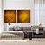 Conjunto com 02 quadros decorativos Ocre Abstrato - Imagem 3