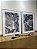 ENVIO IMEDIATO - Conjunto com 02 quadros decorativos Abstrato Azul, Verde e Cobre 60x80cm (LxA) Moldura Alumínio Preto - Imagem 2