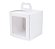 Caixa Mini Bolo com Visor Branca 15X15X16cm com 10 un. Cromus Rizzo - Imagem 1