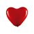 Balão Coração Látex Cromado 6" Vermelho - 25 Unidades - Art-Latex - Rizzo - Imagem 1