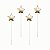 Velas estrelas dourada- 4 un -  14 cm - Silver Festas - Imagem 1