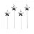 Velas estrelas prata - 4 un -  14 cm - Silver Festas - Imagem 1