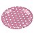 Prato Papel Biodegradável Poa Rosa Bebe - 10 un -  18 cm - Silver Festas - Imagem 1