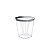 Mini Copo com borda Prateada- 10 unidades - 60 ml - Rizzo - Imagem 1