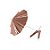 Palito para decoração Guarda Chuva Rose Gold- 12 un - 10 cm -  Silver Festas - Imagem 1