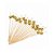 Palito em Bambu p/ petiscos com Bolinhas Douradas - 50 un -  9 cm - Silver Festas - Imagem 1