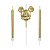 Vela Mickey Rosto Dourada Disney Silver Festas Rizzo - Imagem 1