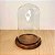 Cupula Redoma de Vidro Decorativa 11x16,5cm - Base Madeira Escura - 1 unidade - Rizzo - Imagem 3