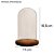 Cupula Redoma de Vidro Decorativa 11x16,5cm - Base Madeira Escura - 1 unidade - Rizzo - Imagem 2