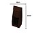 Caixa Sacolinha com Visor G (12cm x 23m x 6cm) Marrom 10 unidades Assk Rizzo Confeitaria - Imagem 2