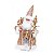 Noel em Pé com Cetro Rose e Branco 32cm  - 01 unidade - Cromus Natal - Rizzo Confeitaria - Imagem 1