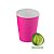 Copo Papel Liso Biodegradável 270 ml  - 10 un - Pink - Silver Festas - Rizzo Confeitaria - Imagem 1