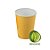 Copo Papel Liso Biodegradável 270 ml  - 10 un - Dourado sem Brilho - Silver Festas - Rizzo Confeitaria - Imagem 1