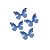 Enfeite Tecido Decorativo Borboleta Azul - ArtLille - 10 Uni - Rizzo Confeitaria - Imagem 1