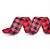 Fita Aramada Xadrez Vermelho e Preto 6,3cm x 9,14m - 01 unidade - Cromus Natal - Rizzo - Imagem 1