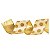 Fita Aramada Marfim com Bolas Douradas 6,3cm x 9,14m - 01 unidade - Cromus Natal - Rizzo - Imagem 1