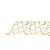 Fita Aramada Colméia Branco e Ouro 6,3cm x 9,14m - 01 unidade - Cromus Natal - Rizzo - Imagem 1