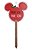 Pick Grande para Jardim para Decoração Mickey Pare Vermelho 90cm - 01 unidade Natal Disney - Cromus - Rizzo Confeitaria - Imagem 1