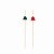 Pick de Madeira Mini Pinheiro Verde e Vermelho - 20 unidades - Cromus Natal - Rizzo - Imagem 1
