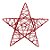 Estrela Rattan Vermelho 30cm - 01 unidade - Cromus Natal - Rizzo - Imagem 1
