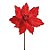 Flor Cabo Curto Poinsettia Vermelha 25cm - 01 unidade - Cromus Natal - Rizzo Confeitaria - Imagem 1