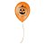 Balão de Festa Decorado Halloween Abobora - Laranja Mandarim e Preto Ébano - Balões São Roque - Rizzo - Imagem 1
