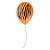 Balão de Festa Decorado Tigre - Laranja e Preto 9" 23cm - 25 Unidades - Balões São Roque - Rizzo - Imagem 1