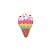 Aplique Sorvete Pink Silicone - 3,5cm - 4 Un - Artegift - Rizzo - Imagem 1