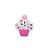 Aplique Cupcake Pink Silicone - 3,5cm - 4 Un - Artegift - Rizzo - Imagem 1