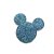 Aplique Urso Glitter Azul - 6,5cm - 2 Un - Artegift - Rizzo - Imagem 1