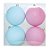 Kit Bola Lisa - Trend Rainbow - Candy- Rosa/Azul- 10cm - 4 unidades - Cromus Natal - Rizzo - Imagem 1