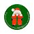 Etiqueta Adesiva Noel com Presente - Verde - com 60 un. Rizzo - Imagem 1