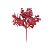 Enfeite de Natal Pick Folhas Glitter 30x16x16cm Vermelho - 1 UN - Cromus - Rizzo - Imagem 1