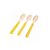 Pacote Colher Madeira - Chevron Amarelo - 10cm - 10 Un - Rizzo - Imagem 1