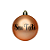 Bola de Natal Personalizada - Rose Gold Fosco - 01 Unidade - Cromus - Rizzo Confeitaria Personalizado - Imagem 1