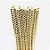Canudo de Papel Nacarado Dourado Listrado 20cm 20 Unidades Rizzo - Imagem 1