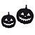 Silhueta Decorativa Abobora Preta Halloween 2 Unidades - Cromus - Rizzo - Imagem 1