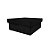 Caixa Quadrada - Preto - C/ Tampa - 19,5x8,5cm - 01 UN - Artlillie - Rizzo - Imagem 1