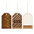 Tags De Para com Cordão 5x8cm - Tons de Chocolate - 12 unidades - Cromus - Rizzo - Imagem 1