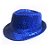 Adereço de Carnaval Chapéu Malandro Lantejoula - Azul - Mod:6551 - 01 unidade - Rizzo - Imagem 1