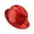 Adereço de Carnaval Chapéu Malandro Lantejoula - Vermelho - Mod:6551 - 01 unidade - Rizzo - Imagem 1