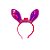 Tiara Coelhinho com Led  - Rosa Pink - Mod:500 - 01 unidade - Rizzo - Imagem 1