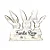Trio de Coelhos de MDF Rústico Branco com Pompom Personalizado - 01 unidade - Páscoa - Rizzo - Imagem 1