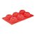 Forma para 6 Cupcakes/Pudim em Silicone Vermelha - 1 unidade - Mimo Style - Rizzo - Imagem 1